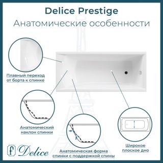 Ванна чугунная Delice Prestige DLR230611 175x75